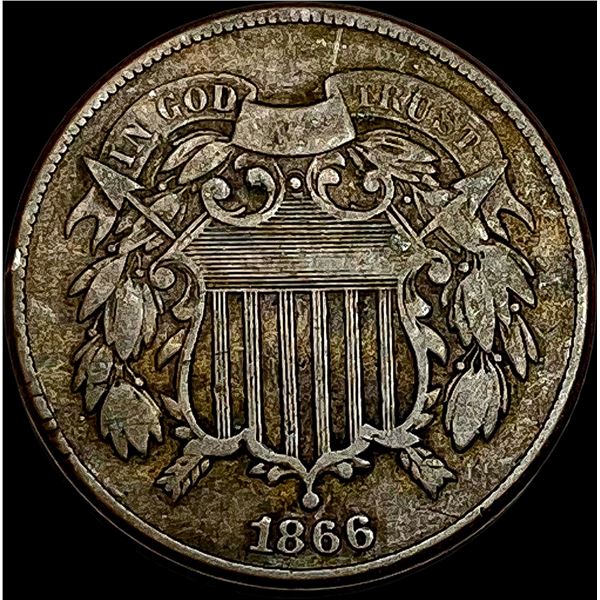 1866 Two-Cent Piece LIGHTLY CIRCULATED