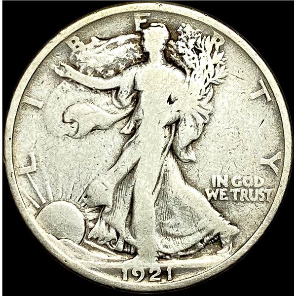1921 Walking Liberty Half Dollar LIGHTLY CIRCULATED