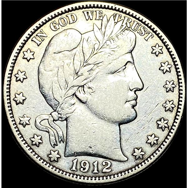 1912 Silver Barber Half Dollar NEARLY UNCIRCULATED