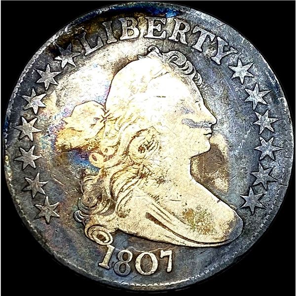 1807 Silver Draped Bust Half Dollar NICELY CIRCULATED