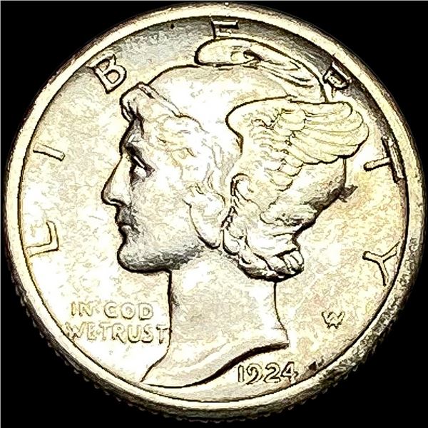 1924-S Silver Mercury Dime CLOSELY UNCIRCULATED