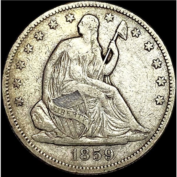 1859 Seated Liberty Half Dollar NEARLY UNCIRCULATED