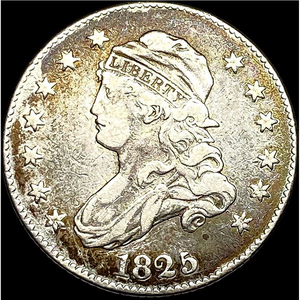 1825 Capped Bust Silver Quarter LIGHTLY CIRCULATED