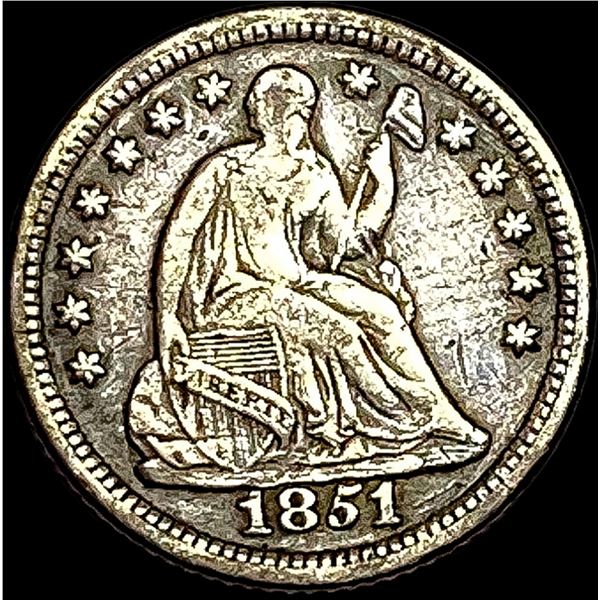 1851-O Seated Liberty Half Dime NEARLY UNCIRCULATED