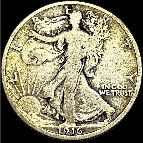 1916 Walking Liberty Half Dollar LIGHTLY CIRCULATED