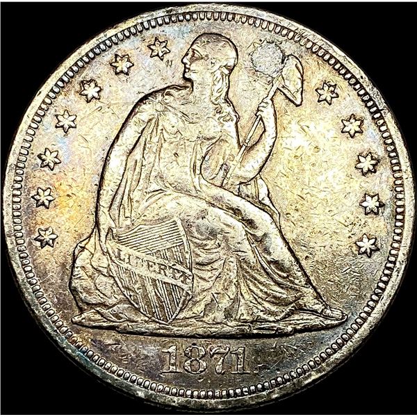 1871 Silver Seated Liberty Dollar HIGH GRADE