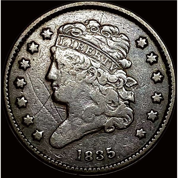 1835 Classic Head Half Cent LIGHTLY CIRCULATED