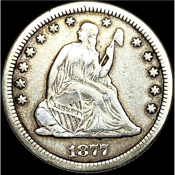 1877-CC Silver Quarter Dollar LIGHTLY CIRCULATED