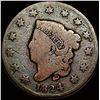 Image 1 : 1824 Coronet Head Large Cent NICELY CIRCULATED