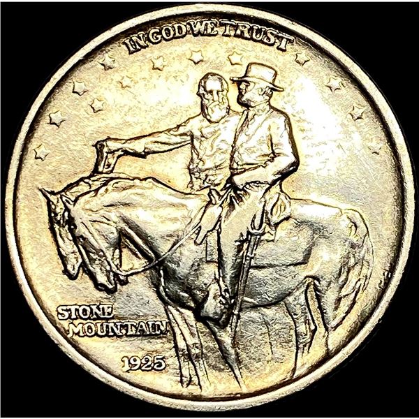 1925 Silver Stone Mountain Half Dollar CLOSELY UNCIRCULATED
