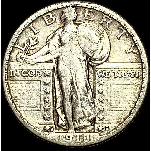 1918-S Standing Liberty Quarter NEARLY UNCIRCULATED