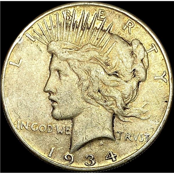 1934-S Peace Silver Dollar LIGHTLY CIRCULATED