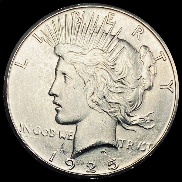 1925-S Silver Peace Dollar CHOICE AU
