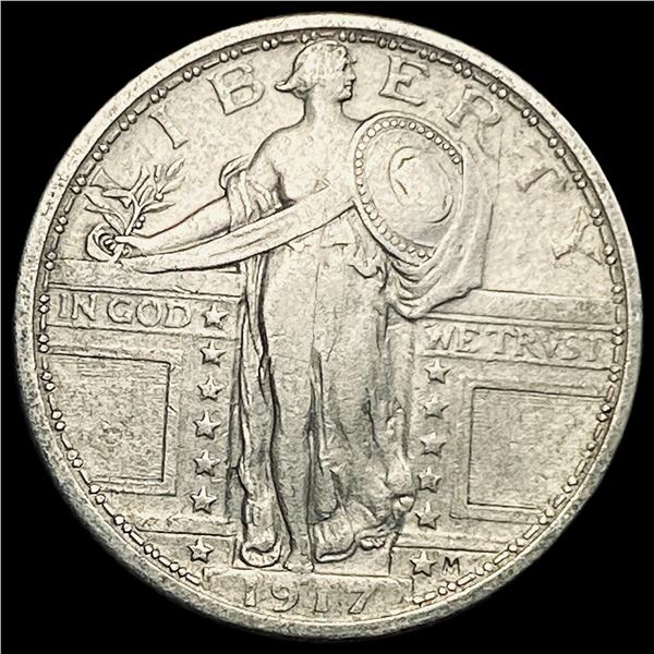 1917 Type 1 Standing Liberty Quarter NEARLY UNCIRCULATED