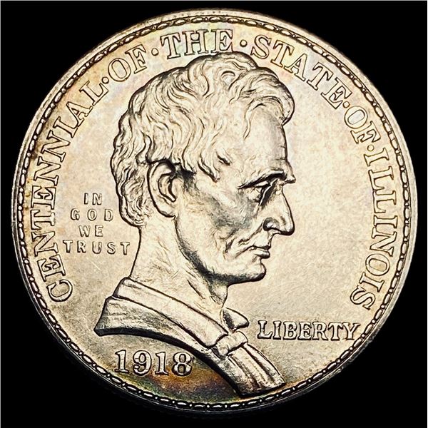 1918 Silver Illinois Half Dollar UNCIRCULATED
