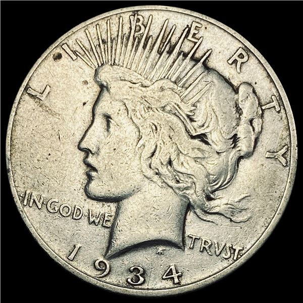 1934-D Silver Peace Dollar ABOUT UNCIRCULATED