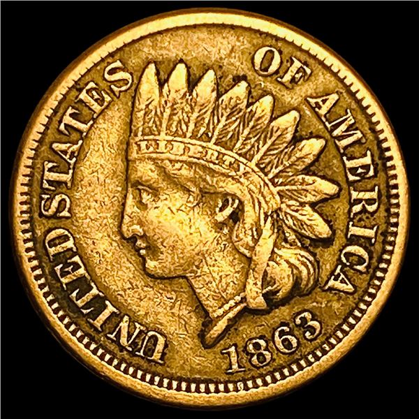 1863 Indian Head Cent NEARLY UNCIRCULATED
