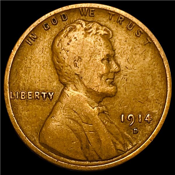 1914-D Lincoln Wheat Cent ABOUT UNCIRCULATED