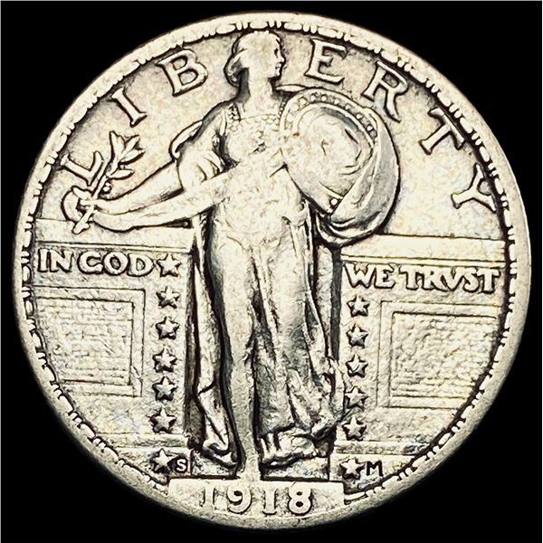 1918-S Standing Liberty Quarter NEARLY UNCIRCULATED