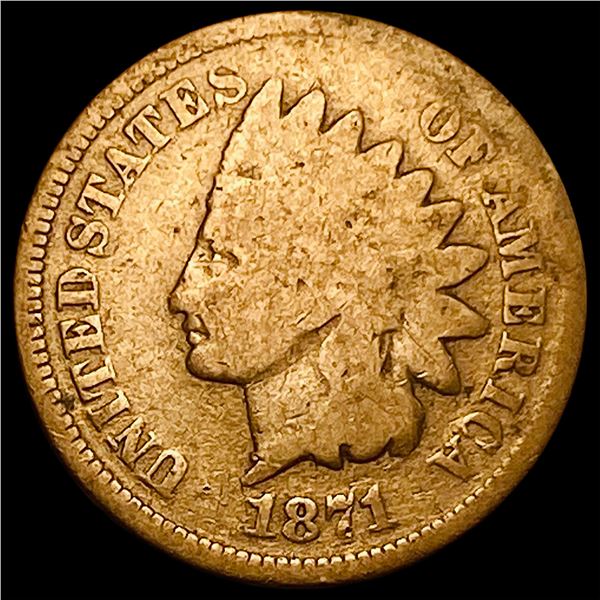 1871 Indian Head Cent LIGHTLY CIRCULATED