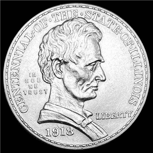 1918 Silver Illinois Half Dollar UNCIRCULATED