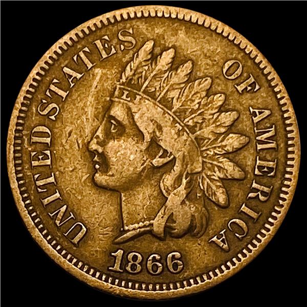 1866 Indian Head Cent NEARLY UNCIRCULATED