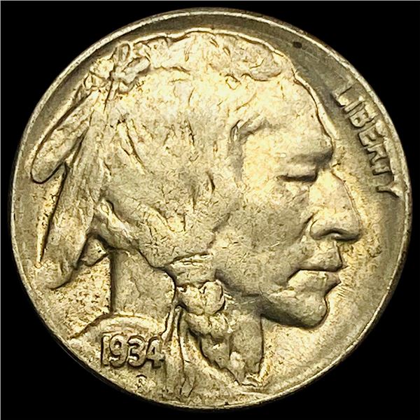 1934-D Buffalo Nickel NEARLY UNCIRCULATED
