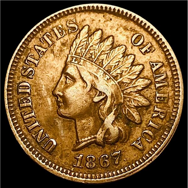 1867 Indian Head Cent NEARLY UNCIRCULATED