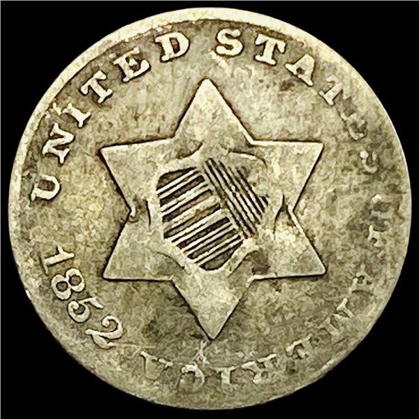 1852 Silver Three-Cent Piece NICELY CIRCULATED