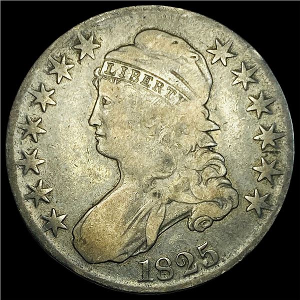 1825 Capped Bust Half Dollar LIGHTLY CIRCULATED