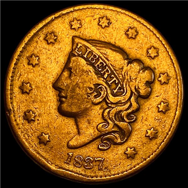 1837 Coronet Head Large Cent LIGHTLY CIRCULATED