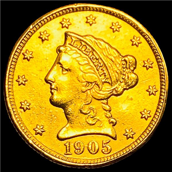 1905 Liberty Head Gold Quarter Eagle $2.50 CHOICE AU