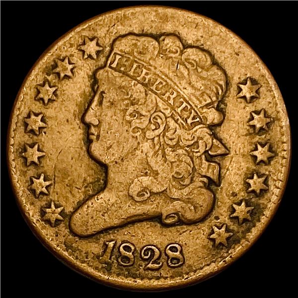 1828 Classic Head Half Cent ABOUT UNCIRCULATED
