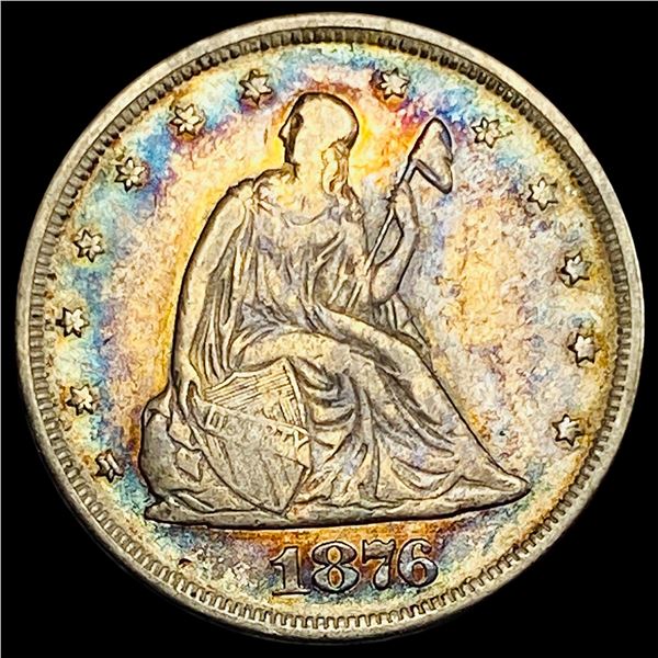 1876 Twenty Cent Piece ABOUT UNCIRCULATED