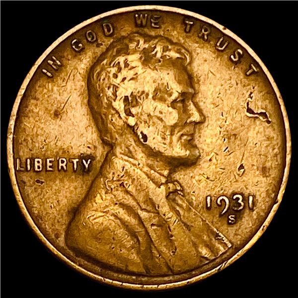 1931-S Lincoln Wheat Cent ABOUT UNCIRCULATED