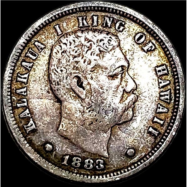 1883 Hawaii Silver Dime NEARLY UNCIRCULATED