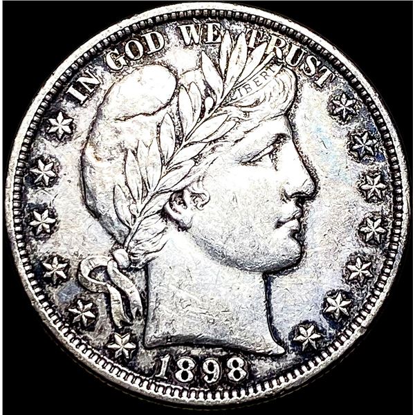 1898 Silver Barber Half Dollar CLOSELY UNCIRCULATED