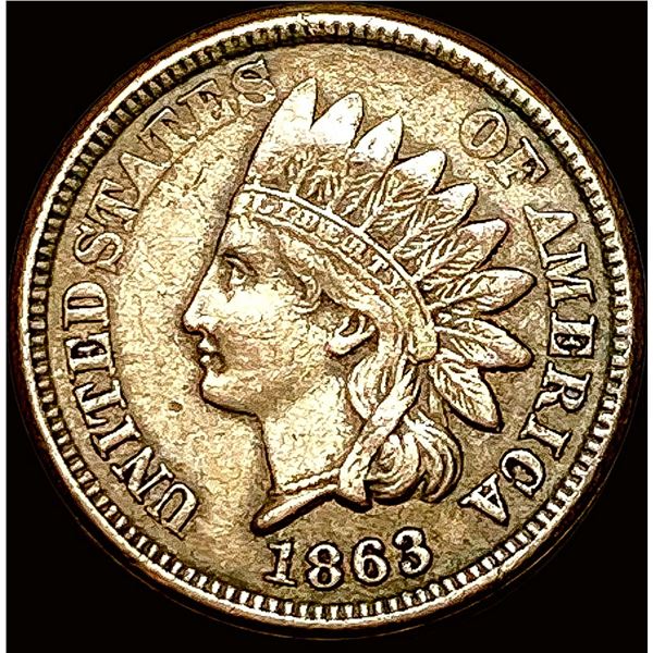 1863 Indian Head Cent NEARLY UNCIRCULATED