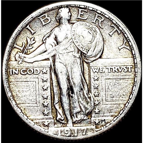 1917 Type 2 Standing Liberty Quarter ABOUT UNCIRCULATED