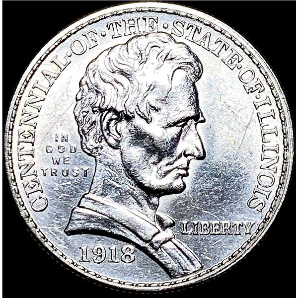 1918 Silver Illinois Half Dollar UNCIRCULATED
