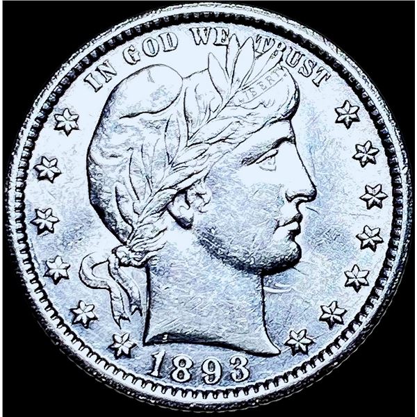 1893-O Silver Barber Quarter CHOICE AU