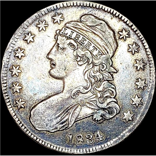 1834 Capped Bust Half Dollar NEARLY UNCIRCULATED