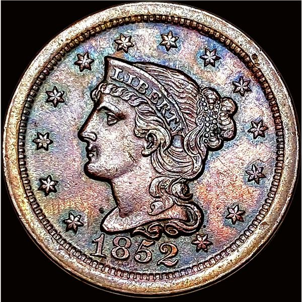 1852 Braided Hair Large Cent NEARLY UNCIRCULATED