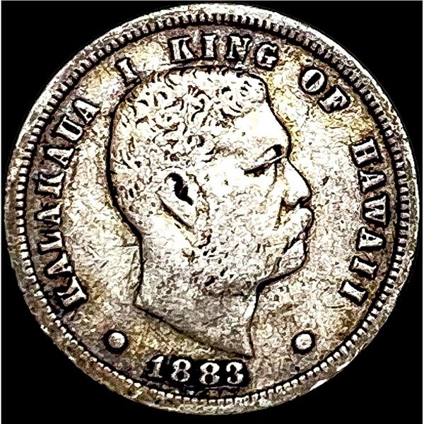 1883 Hawaii Silver Dime ABOUT UNCIRCULATED