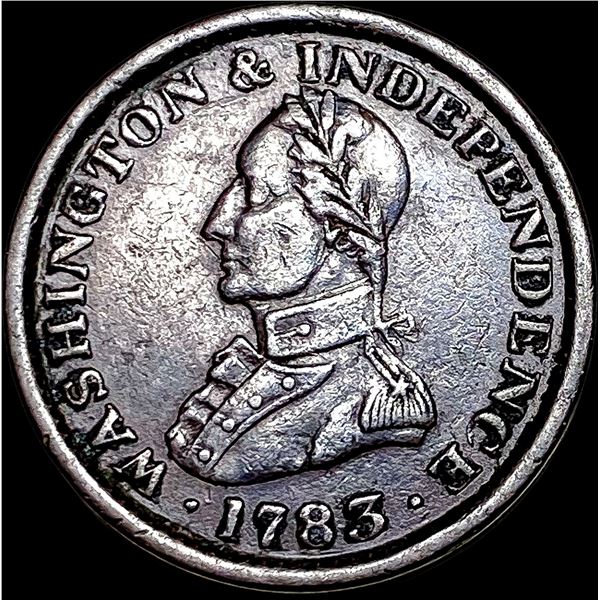 1783 Washington & Independence Token ABOUT UNCIRCULATED