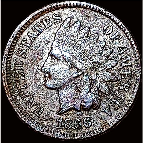 1866 Indian Head Cent NEARLY UNCIRCULATED