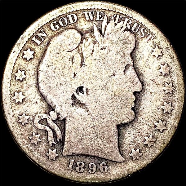 1896-S Silver Barber Half Dollar NICELY CIRCULATED