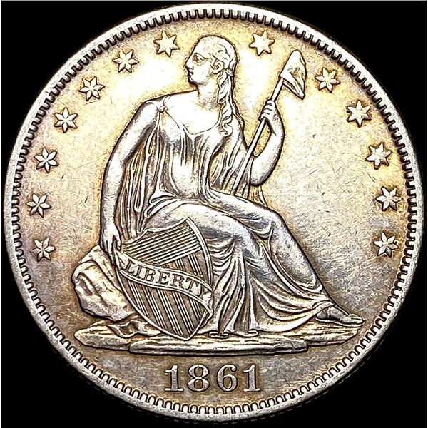1861-O Seated Liberty Half Dollar CLOSELY UNCIRCULATED