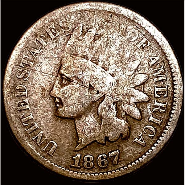 1867 Indian Head Cent NICELY CIRCULATED