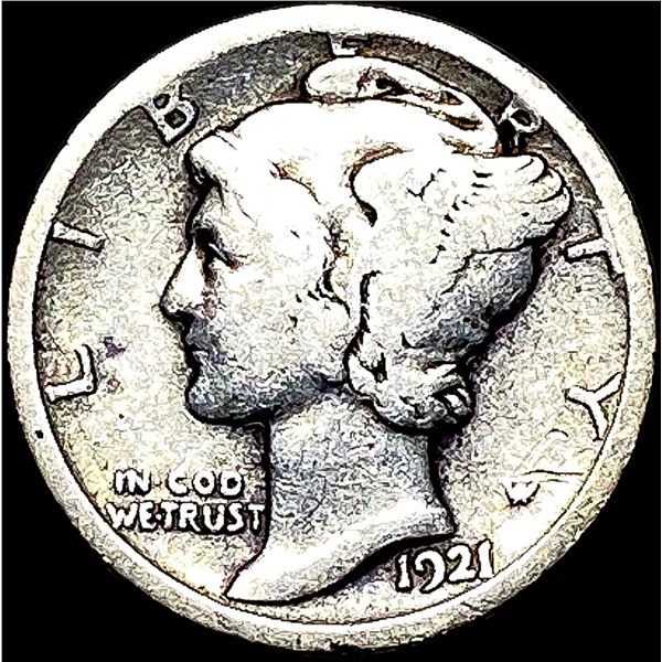 1921 Silver Mercury Dime LIGHTLY CIRCULATED